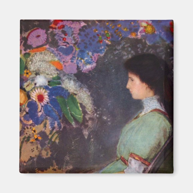 Imán Retrato de Violet Heymann por Bertrand-Jean Redon (Frente)