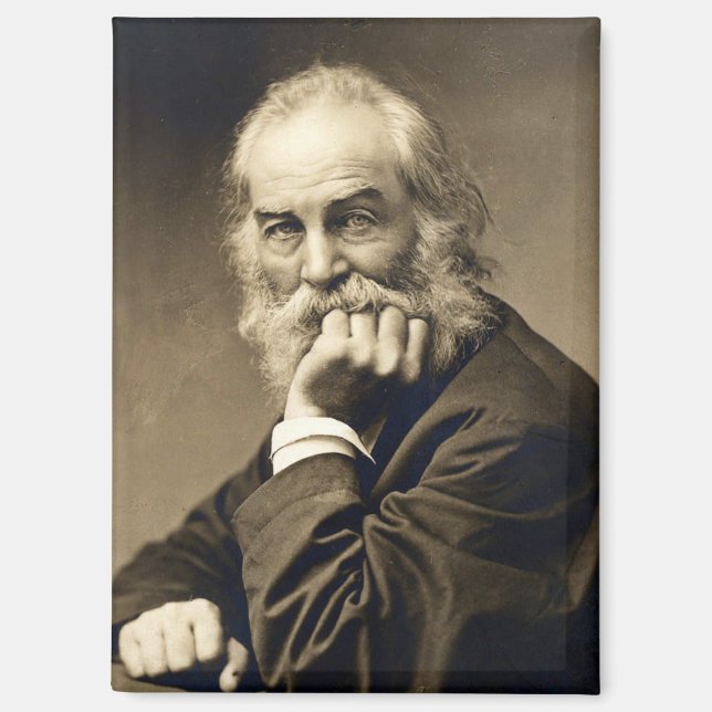 Imán Retrato de Walt Whitman (1869) (Anverso)