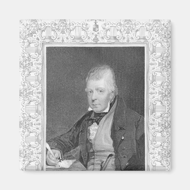 Imán Retrato de Walter Scott (Frente)