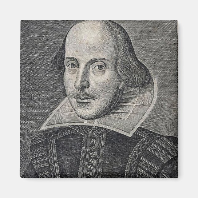 Imán Retrato de William Shakespeare (Frente)