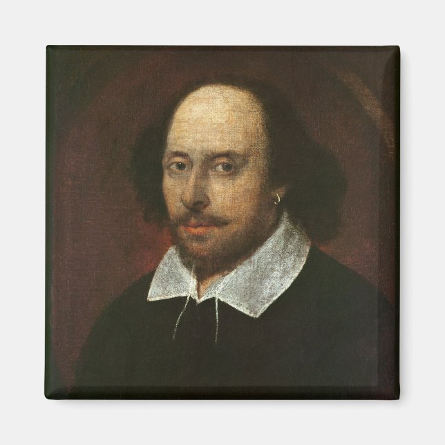 Imán Retrato de William Shakespeare c.1610 (Frente)
