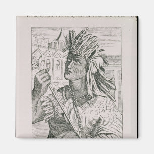 Imán Retrato del jefe pasado del inca, Atahualpa