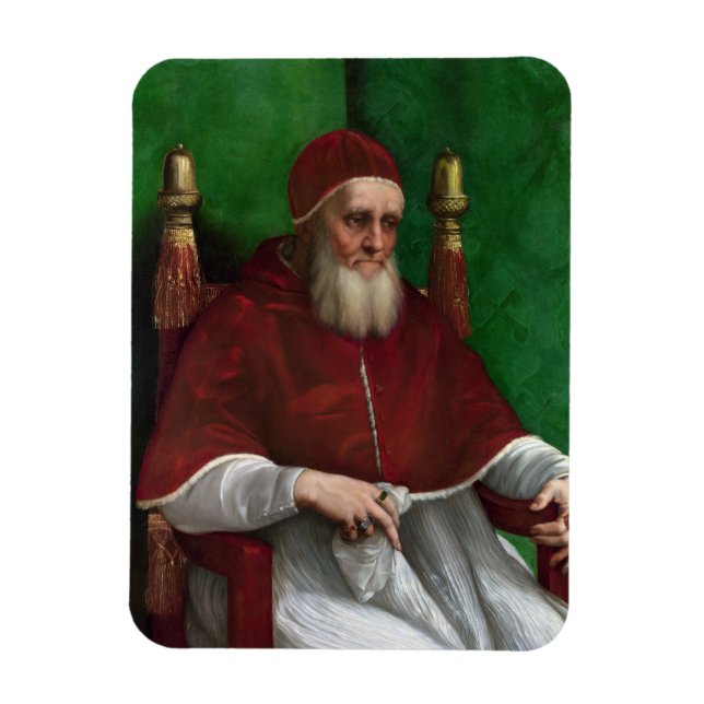 Imán Retrato del Papa Julius II (de Rafael) (Vertical)