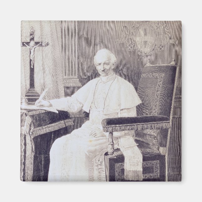 Imán Retrato del Papa León XIII (Frente)