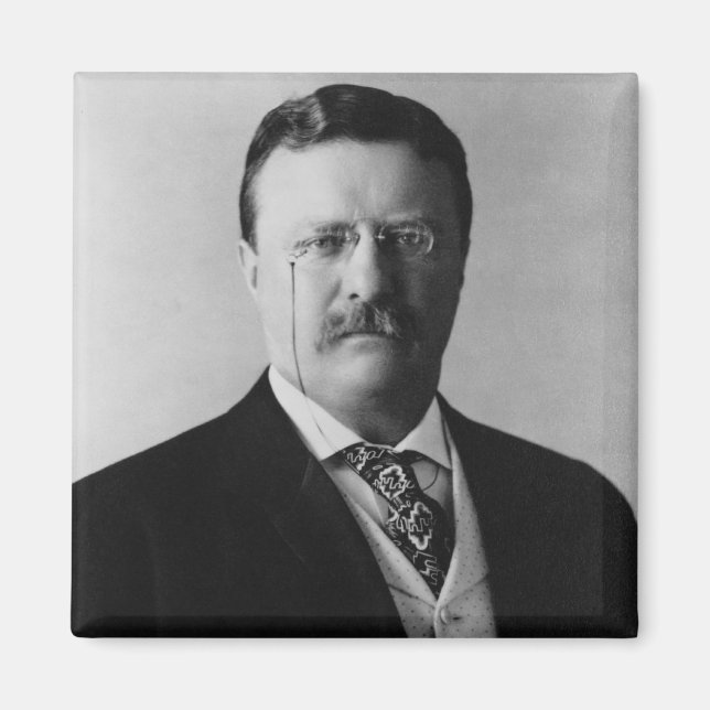 Imán Retrato del presidente Theodore Roosevelt (Frente)