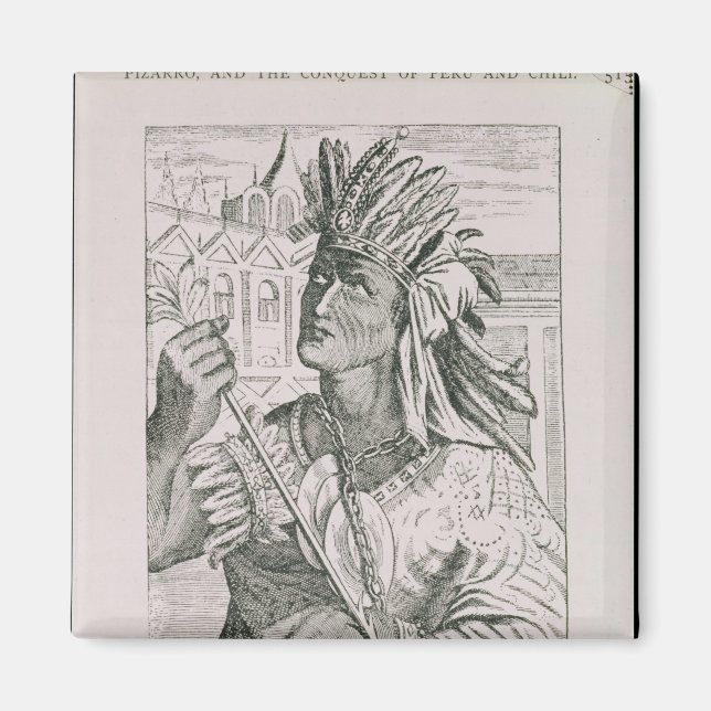 Imán Retrato del último jefe inca, Atahualpa (Frente)