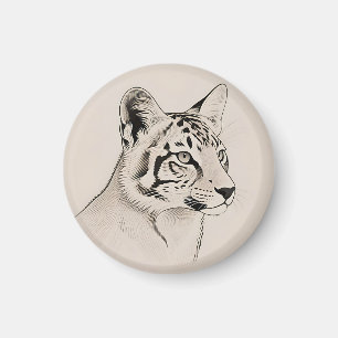 Imán Retrato detallado de lince en línea de arte