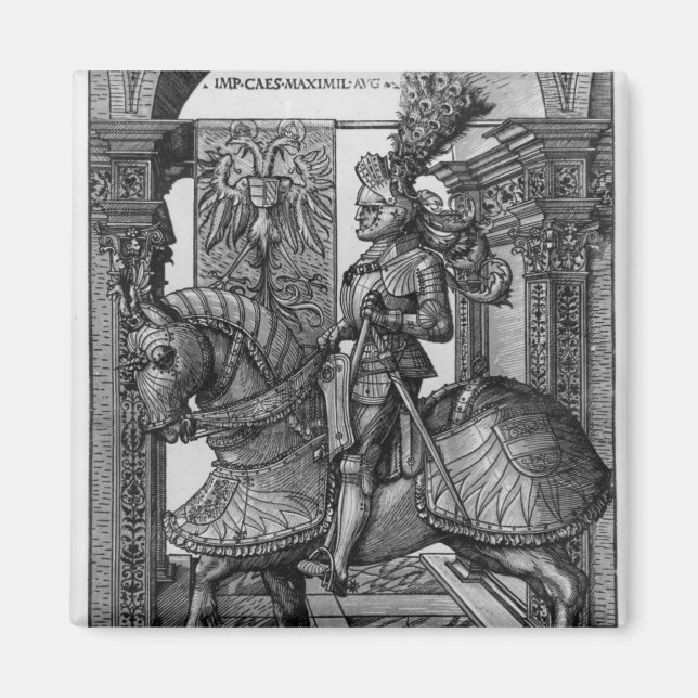 Imán Retrato ecuestre de Maximilian I c.1508 (Frente)