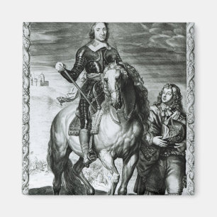 Imán Retrato ecuestre de Oliver Cromwell