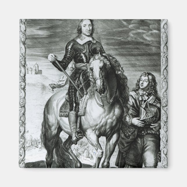 Imán Retrato ecuestre de Oliver Cromwell (Frente)