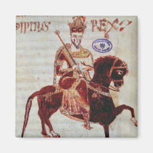 Imán Retrato ecuestre del rey de Pepin de Italia