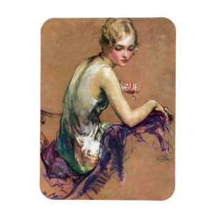 Imán Retrato en colores pastel