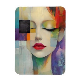 Imán Retrato en el surrealismo de bloques de color