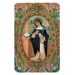 Imán Retrato enmarcado de Sta. Rosa de Lima (K 48)