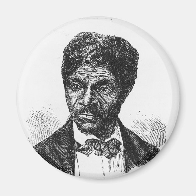 Imán Retrato grabado de Dred Scott, afroamericano (Frente)