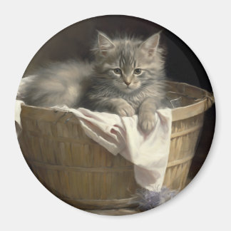 Imán Retrato Gris Gray Kitten
