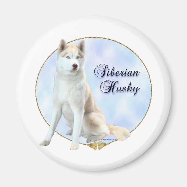 Imán Retrato Husky Siberiano - Magnet (Frente)