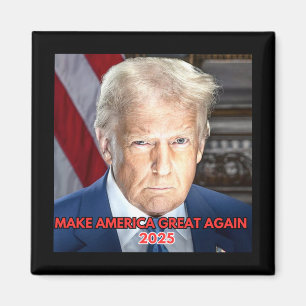 Imán Retrato Inaugural Oficial 2025 Del Presidente Dona