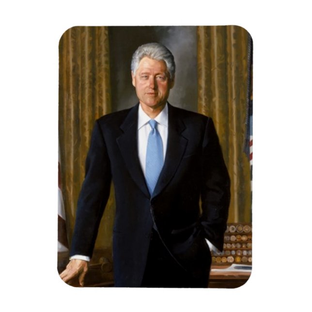 Imán Retrato Oficial de Bill Clinton (Vertical)