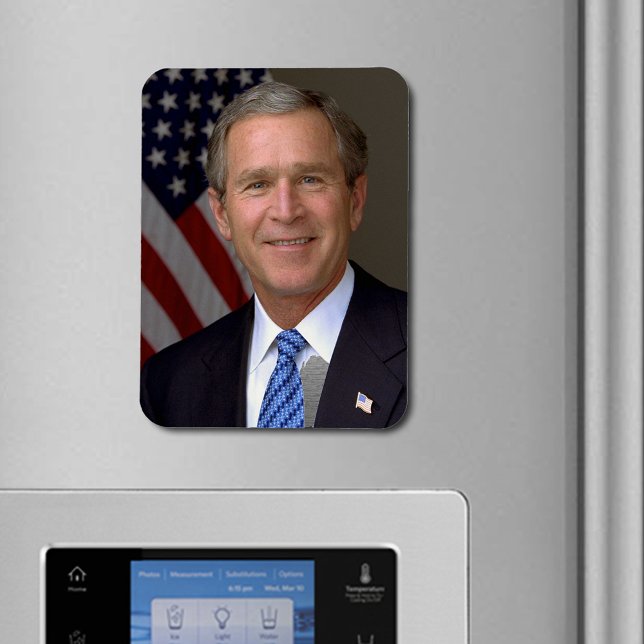 Imán Retrato Oficial del Presidente George W Bush (President George W Bush Official Portrait Flexible Magnet)