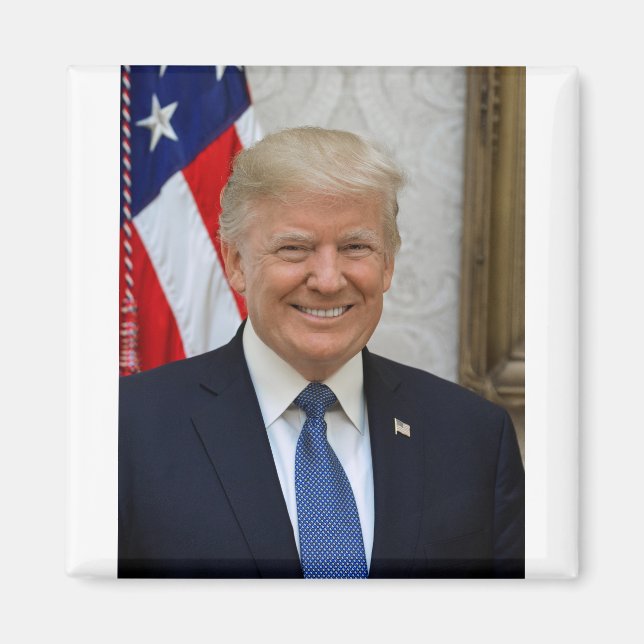 Imán Retrato presidencial oficial de Donald Trump (Frente)