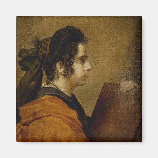 Imán Retrato que se presume es Juana Pacheco como Sibyl (Frente)
