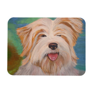 Imán Retrato Terrier Mascota arte de perro