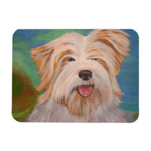 Imán Retrato Terrier Mascota arte de perro