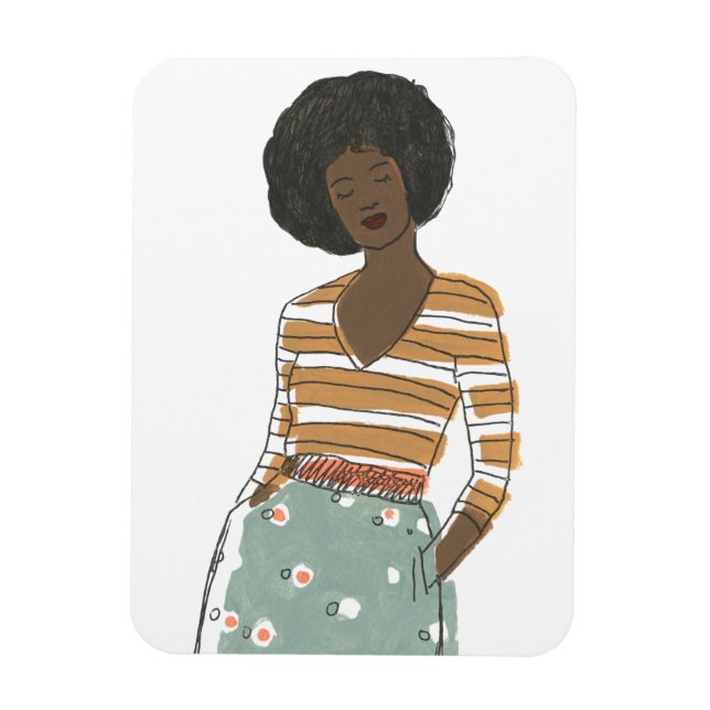 Imán Retrato Vignette de moda (Vertical)