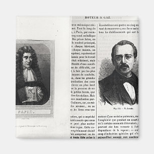 Imán Retratos de Denis Papin y de Etienne Lenoir