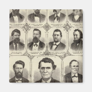 Imán Retratos de John C Hall y Prof. JW Bradshaw