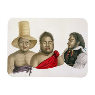 Imán Retratos de los jefes de las islas de bocadillo,