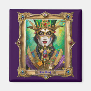 Imán Retratos del Reino de Mardi Gras - El Rey