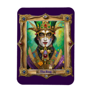 Imán Retratos del Reino de Mardi Gras - El Rey
