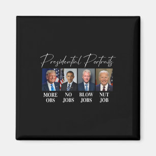 Imán Retratos sobre Trump más empleos Obama no empleos 