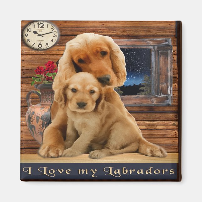 Imán Retriever de Labrador (Frente)
