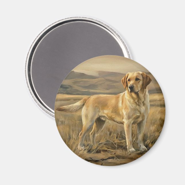 Imán Retriever de Labrador (Anverso/Reverso)