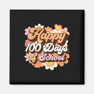 Imán Retro 100 días de maestros escolares niños Groovy