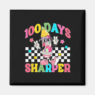 Imán Retro 100 Días Lápiz Infantil 100º Día De
