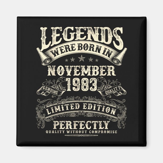 Imán Retro 42nd Birthday For Men 42 Year Old November 1 (Frente)