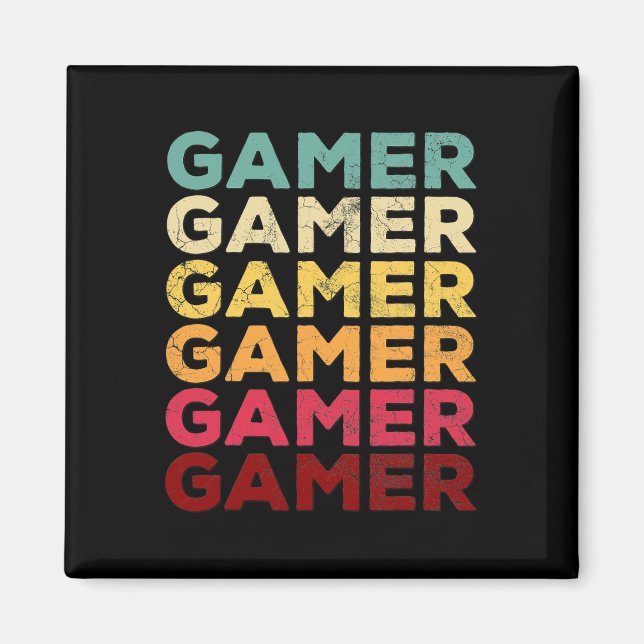 Imán Retro 70's 80s Videojuego de los 90s Hombres Boys  (Frente)