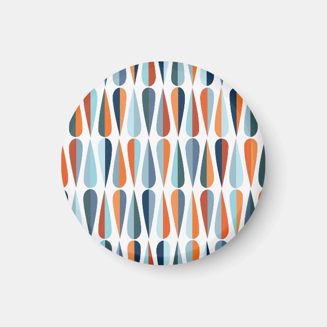 Imán Retro a mediados de siglo, patrón de formas de caí (Frente)