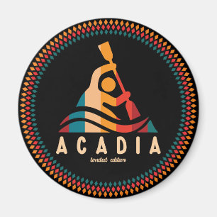 Imán Retro Acadia Kayaking