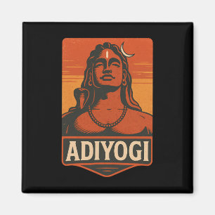 Imán Retro Adiyogi Shiva Vintage Primer Yogi Dios Hindú