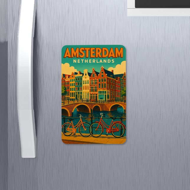 Imán Retro Amsterdam Países Bajos (Subido por el creador)