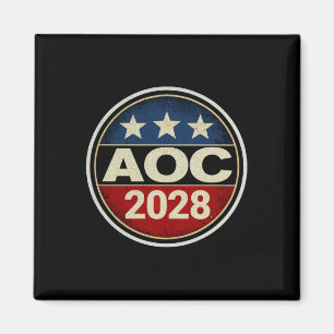 Imán Retro Aoc 2028: Protesta contra la oligarquía resi