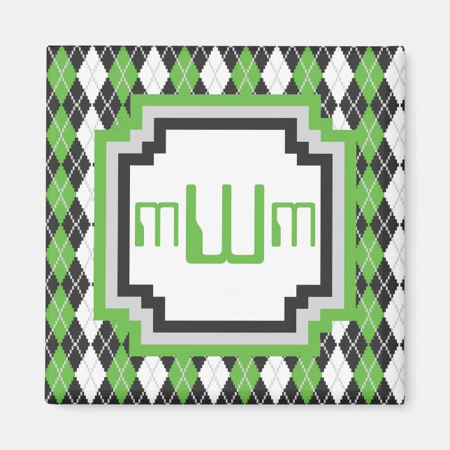 Imán Retro Argyle Magnet (Frente)