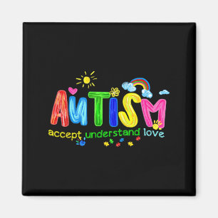 Imán Retro Autismo Aceptar Entender Amar Ser