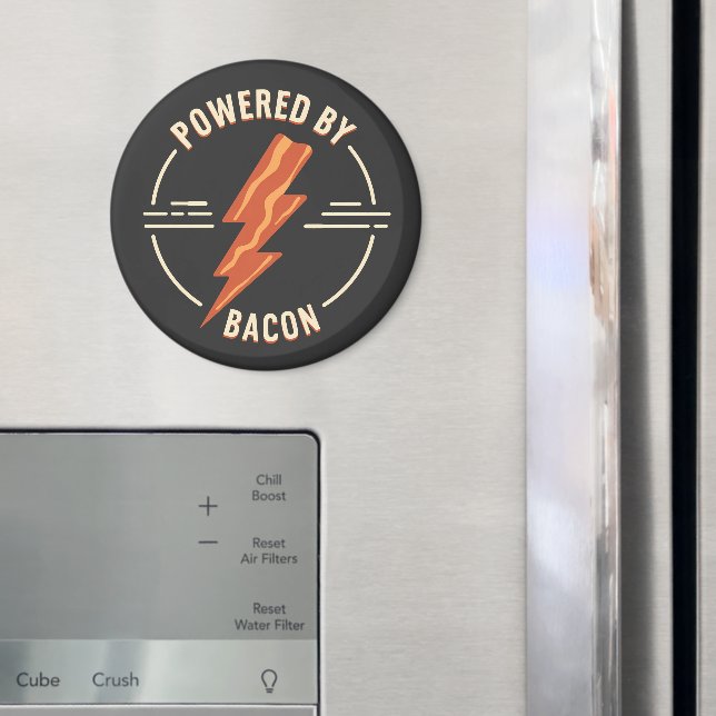 Imán Retro Bacon Lover Funny Food Design con Lightning (In situ (nevera))