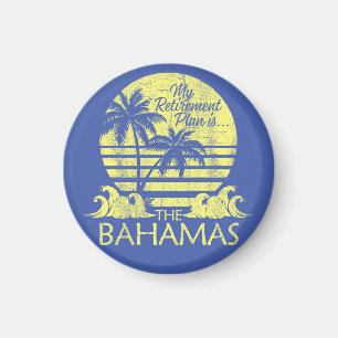 Imán Retro Bahamas Magnet Vacation Cruise Vintage Beach